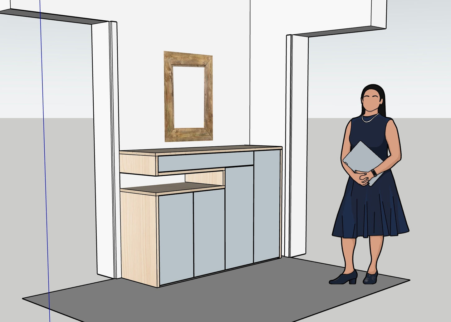 Entwurf für unseren Kunden - Flurmöbel