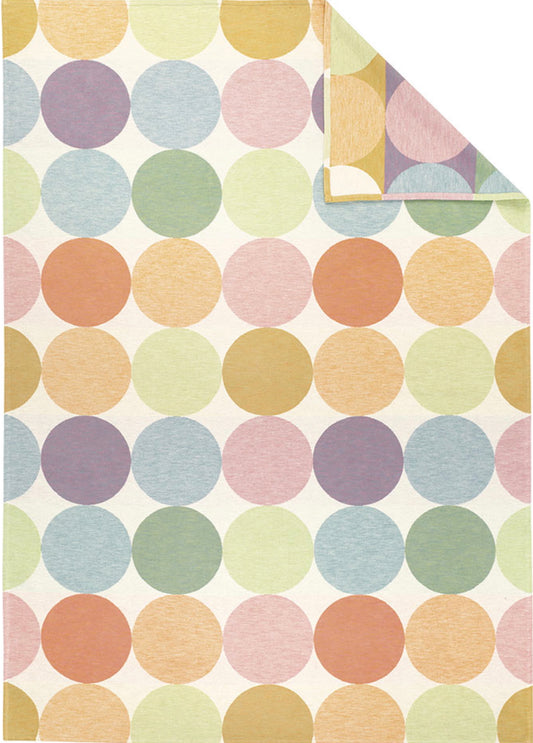 Gots zertifizierte Irena Decke, bunt mit Kreisen (Venedig)