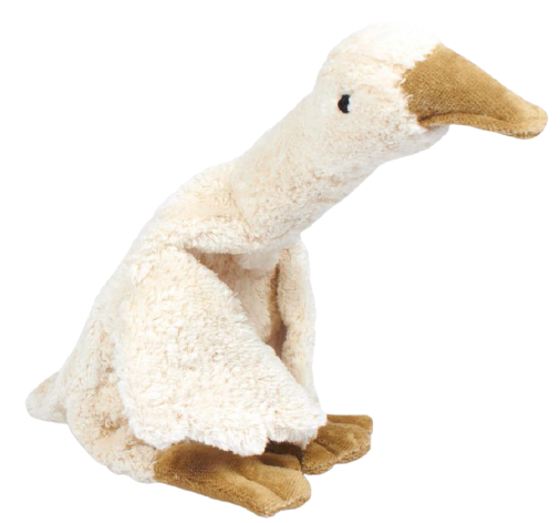 Kuscheltier Gans, klein, weiß, mit Wärmekissen aus Kirschkernen