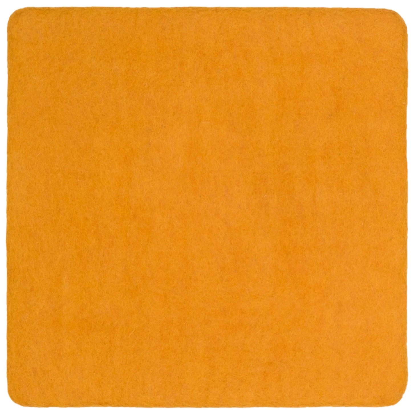 Sitzauflage, flach 36 x 36 cm aus Wollfilz, RISA Fb. ockergelb