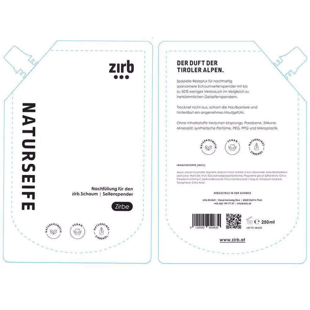 Naturseife mit Zirbe