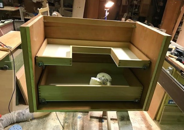 Kundenauftrag - Waschtisch Unterschrank in Buche