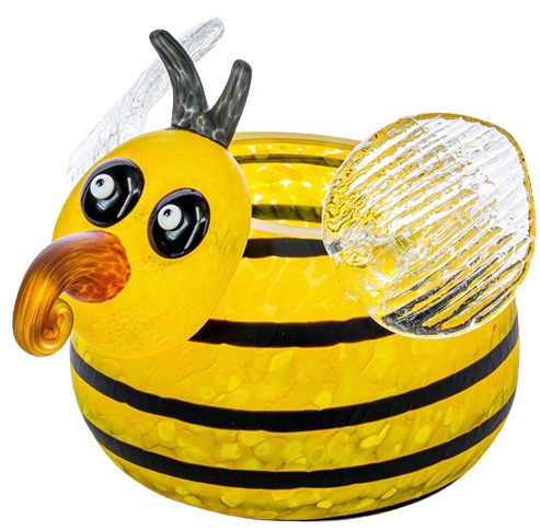 Buzz, Kerzenleuchter/Windlicht und Schale, Figur: Hummel gelb-schwarz gestreift,16 x 20 x 19 cm