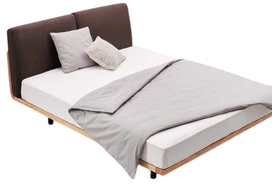 Bett SWING in Kernbuche mit Polsterrückenlehne 160 x 200 cm - Ausstellungsstück