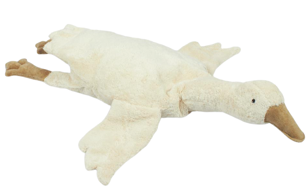Kuscheltier Gans, groß, weiß, von Senger, mit Wärmekissen , mit Dinkelspelzfüllung