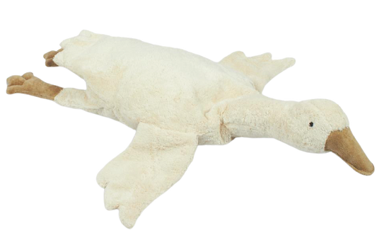 Kuscheltier Gans, groß, weiß, von Senger, mit Wärmekissen , mit Dinkelspelzfüllung