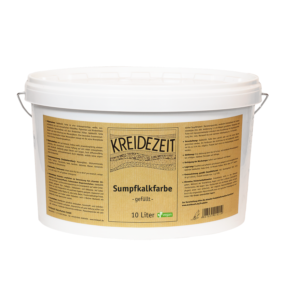 Kreidezeit - Sumpfkalkfarbe gefüllt