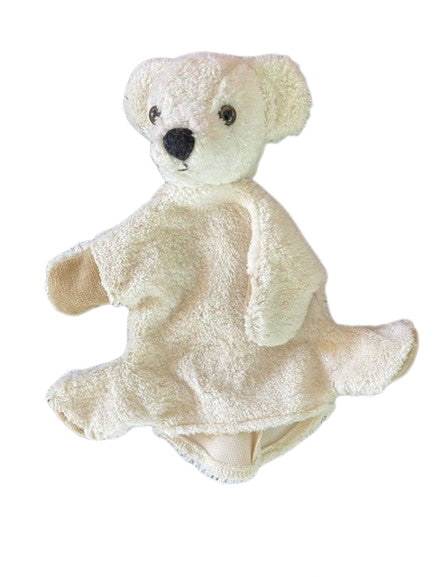 Handpuppe Bär in weiß von Kallisto