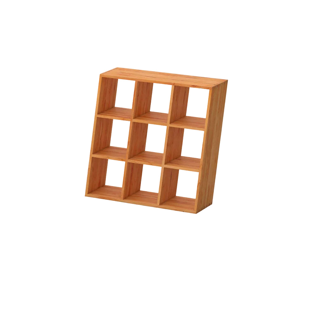 Ausstellungsstück Regal PISA (schräg) in Kernbuche, geölt, 3 x 3 Fächer