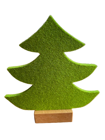 Weihnachtsbaum in Wollfilz mit Aussteller