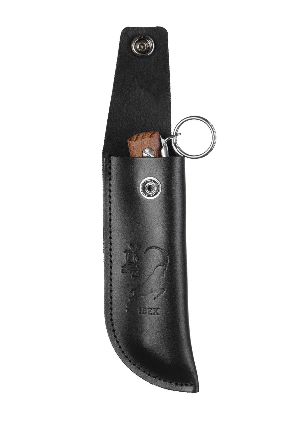 IBEX Lederscheide von Windmühlenmesser, hier in schwarz