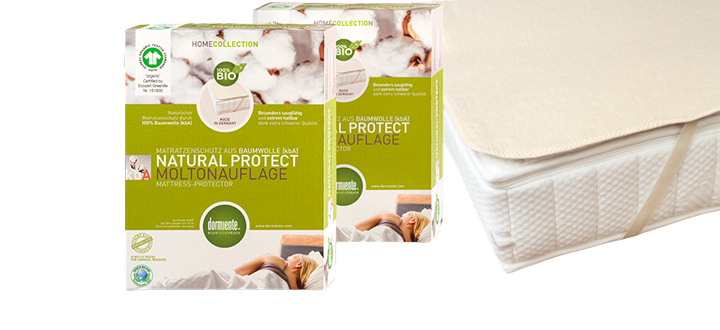 Natural-Protect-Moltonauflage von Dormiente, mit Spanngurten
