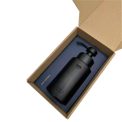 zirb. edler Versandkarton des Seifenspenders