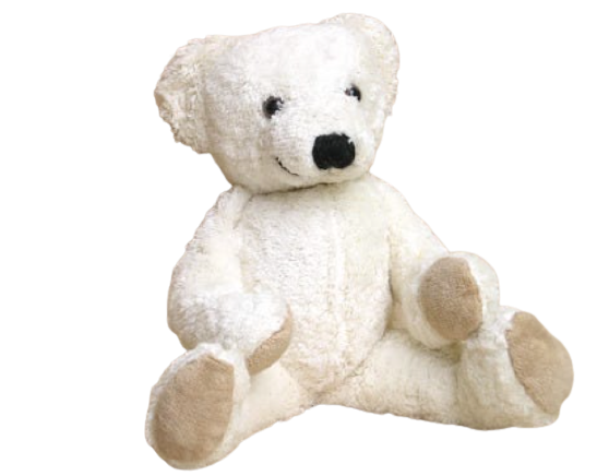 Kallisto- Schlenker-Bär, weiß, ca. 30 cm, mit Spieluhr-Lied: Guter Mond
