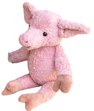 Kallisto Schlenkertier Schwein Gerdi, ca. 36 cm, rosa, vegan