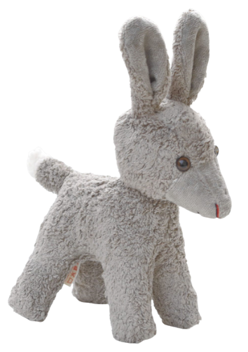 Kleiner Esel von Kallisto, grau, aus  kbA Baumwolle, Füllung: Schafwolle, ca. 20 x 20 cm