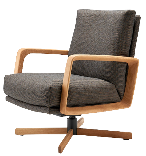 GIN Sessel von Signet, mit niedriger Rückenlehne, Eichenholz