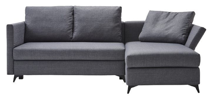 GOOD LIVE Aktionsmodell Schlafsofa mit Chaiselongue,Farbe: stahl