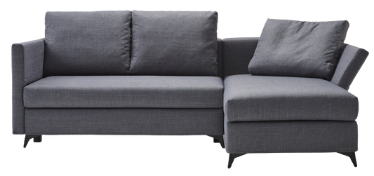 GOOD LIVE Aktionsmodell Schlafsofa mit Chaiselongue,Farbe: stahl