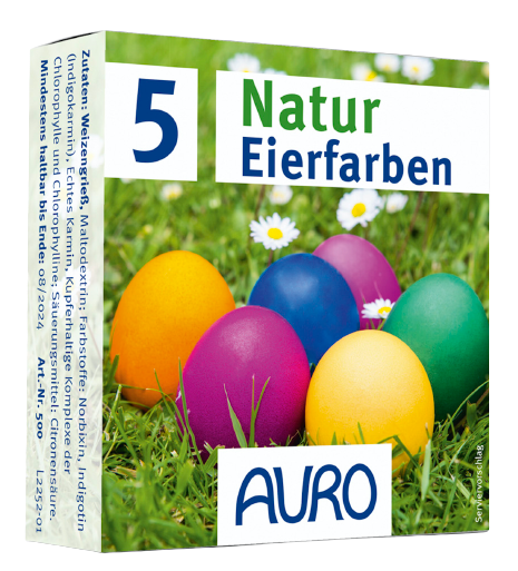 Natur Eierfarben Faltschachtel, 5 Farben von Auro