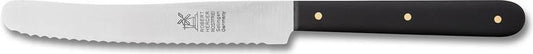 Buckels Tafelmesser aus rostfreiem Stahl, mit POM Kunststoffgriff, schwarz, Messingnieten