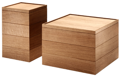 Wood Box von Signet in Eiche, 2 Größen, geschlossen