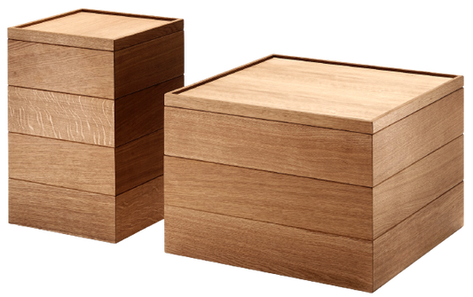 Wood Box von Signet in Eiche, 2 Größen, geschlossen